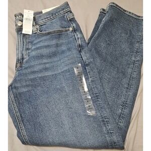 Womens NEW AE American Eagle '90s Straight High Rise Stretch Denim Jeans 8 Reg